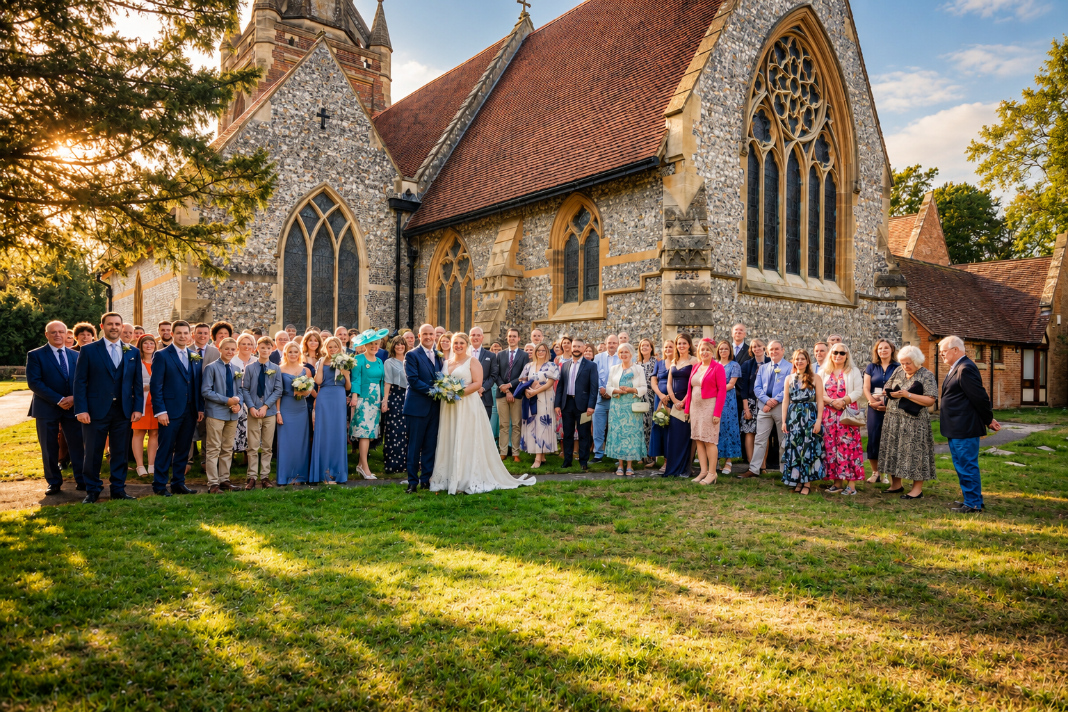 Golden-Hour-Church-Wedding-Portrait